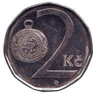 Монета 2 кроны. 2008 год, Чехия. Монета 2 кроны. 2008 год, Чехия.