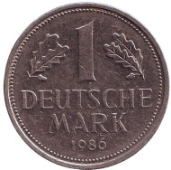 Монета 1 марка. 1986 год (D), ФРГ. Монета 1 марка. 1986 год (D), ФРГ.