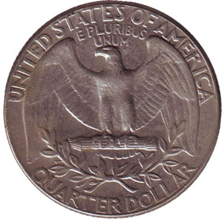 Монета 25 центов. 1974 (D) год, США. Вашингтон.