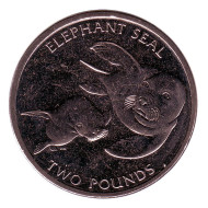 Монета 2 фунта. 2006 год, Южная Георгия и Южные Сандвичевы острова. Морские слоны.