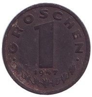 Монета 1 грош. 1947 год, Австрия. Монета 1 грош. 1947 год, Австрия.