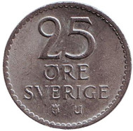 Монета 25 эре. 1968 год, Швеция. Монета 25 эре. 1968 год, Швеция.