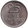 Монета 25 эре. 1968 год, Швеция. Монета 25 эре. 1968 год, Швеция.