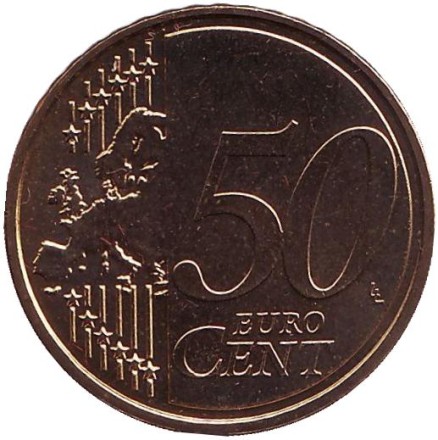 Монета 50 центов. 2007 год, Люксембург. Монета 50 центов. 2007 год, Люксембург.