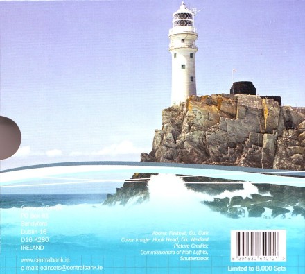 Ирландские маяки и ирландская береговая охрана. Годовой набор монет Ирландии. 2017 год, Ирландия.