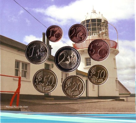 Ирландские маяки и ирландская береговая охрана. Годовой набор монет Ирландии. 2017 год, Ирландия.