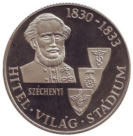 Монета 100 форинтов. 1983 год, Венгрия. Граф Иштван Сеченьи. Proof. Монета 100 форинтов. 1983 год, Венгрия. Граф Иштван Сеченьи. Proof.