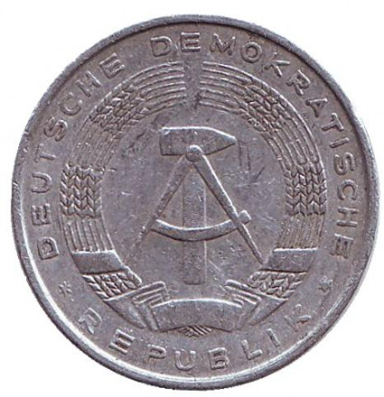 Монета 10 пфеннигов. 1963 год, ГДР.