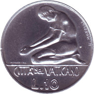 Монета 10 лир. 1978 год, Ватикан. Монета 10 лир. 1978 год, Ватикан.