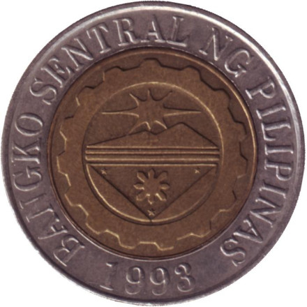 Монета 10 песо. 2005 год, Филиппины. Монета 10 песо. 2005 год, Филиппины.