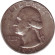 Монета 25 центов. 1951 год, США. (Отметка монетного двора D). Вашингтон. Монета 25 центов. 1951 год, США. (Отметка монетного двора D). Вашингтон.
