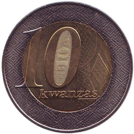 Монета 10 кванза. 2012 год, Ангола. XF
