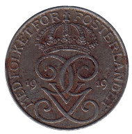 Монета 5 эре. 1919 год, Швеция. (Железо) Монета 5 эре. 1919 год, Швеция. (Железо)