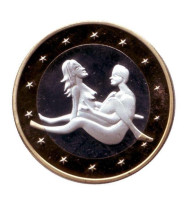 6 эросов (Sex euros). Сувенирный жетон. (Вар. 2) 6 эросов (Sex euros). Сувенирный жетон. (Вар. 2)