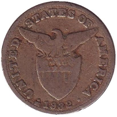 Монета 5 сентаво. 1932 год, Филиппины.