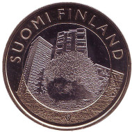 Монета 5 евро. 2015 год, Финляндия. Ёж.