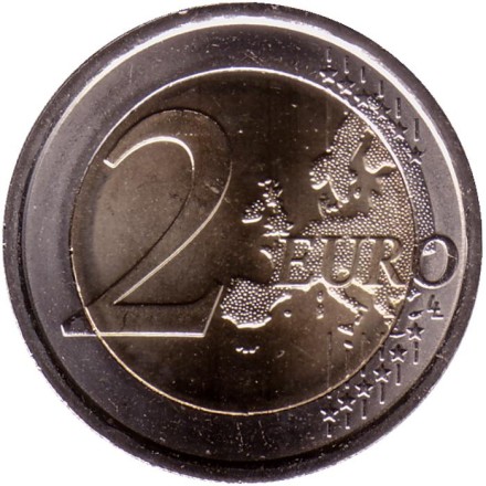 Монета 2 евро. 2022 год, Словения. 150 лет со дня рождения Йоже Плечника. Монета 2 евро. 2022 год, Словения. 150 лет со дня рождения Йоже Плечника.