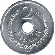 Монета 2 филлера. 1963 год, Венгрия. Монета 2 филлера. 1963 год, Венгрия.