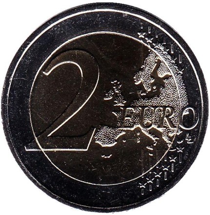 Монета 2 евро. 2016 год, Греция. Монастырь Аркади. Монета 2 евро. 2016 год, Греция. Монастырь Аркади.