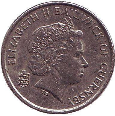 Монета 5 пенсов. 1999 год, Гернси. Парусники. Монета 5 пенсов. 1999 год, Гернси. Парусники.