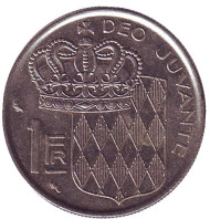 Монета 1 франк. 1960 год, Монако. Монета 1 франк. 1960 год, Монако.