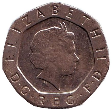 Монета 20 пенсов. 1999 год, Великобритания. Монета 20 пенсов. 1999 год, Великобритания.