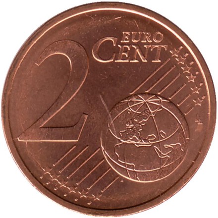 Монета 2 цента. 2003 год, Франция. Монета 2 цента. 2003 год, Франция.