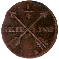 Монета 1/4 скиллинга. 1828 год, Швеция. Монета 1/4 скиллинга. 1828 год, Швеция.