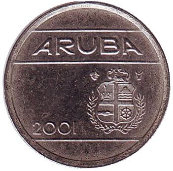 Монета 5 центов. 2001 год, Аруба.