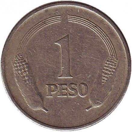 Монета 1 песо. 1979 год, Колумбия. Симон Боливар.