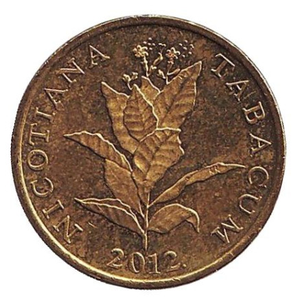 Монета 10 лип. 2012 год, Хорватия. Табак.