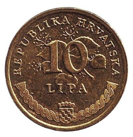 Монета 10 лип. 2012 год, Хорватия. Табак.