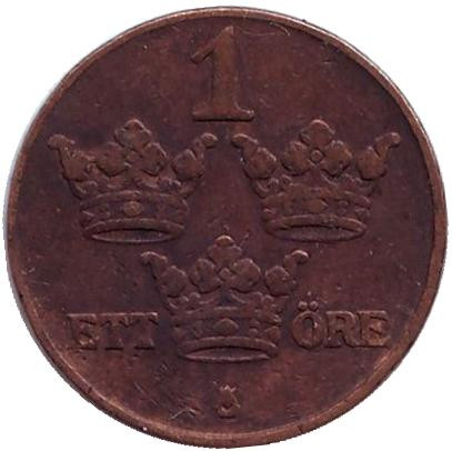Монета 1 эре. 1922 год, Швеция. Монета 1 эре. 1922 год, Швеция.