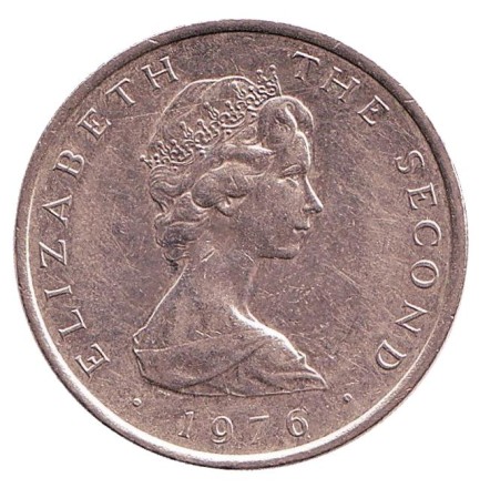 Монета 10 пенсов. 1976 год, Остров Мэн. (Отметка "PM" только на аверсе) Трискелион. Монета 10 пенсов. 1976 год, Остров Мэн. (Отметка "PM" только на аверсе) Трискелион.