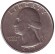 Монета 25 центов. 1977 (D) год, США. Вашингтон. Монета 25 центов. 1977 (D) год, США. Вашингтон.
