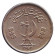 Монета 25 пайсов. 1980 год, Пакистан. Монета 25 пайсов. 1980 год, Пакистан.