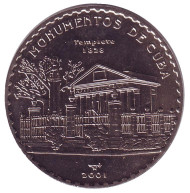 Монета 1 песо. 2001 год, Куба. Монументы Кубы. Часовня Эль Темплете. Монета 1 песо. 2001 год, Куба. Монументы Кубы. Часовня Эль Темплете.
