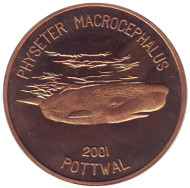Монета 1 вона, 2001 год, Северная Корея. Кашалот. Монета 1 вона, 2001 год, Северная Корея. Кашалот.