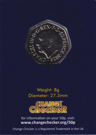 Монета 50 пенсов. 2024 год, Великобритания. Стегозавр. В блистере.
