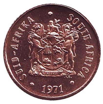 Монета 1 цент. 1971 год, ЮАР. UNC. Воробьи. Монета 1 цент. 1971 год, ЮАР. UNC. Воробьи.