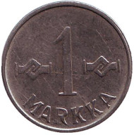 Монета 1 марка. 1954 год, Финляндия. Монета 1 марка. 1954 год, Финляндия.