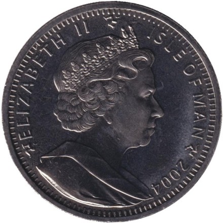 Монета 1 крона. 2004 год, Остров Мэн. Крест Виктории.