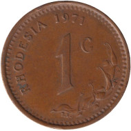 Монета 1 цент. 1971 год, Родезия.