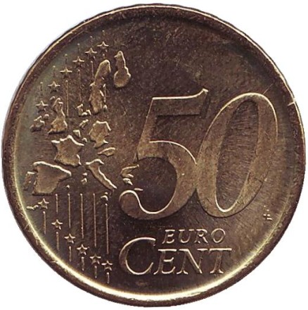 Монета 50 центов. 2000 год, Испания.