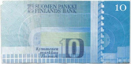 Банкнота 10 марок. 1986 год, Финляндия. Пааво Нурми. P-113a(12). Банкнота 10 марок. 1986 год, Финляндия. Пааво Нурми. P-113a(12).