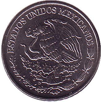 Монета 20 сентаво. 2016 год, Мексика.
