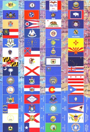 Альбом-планшет для монет США "Штаты и территории". Капсульный. Производство Россия.