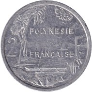 Монета 2 франка. 2011 год, Французская Полинезия. Монета 2 франка. 2011 год, Французская Полинезия.