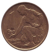 Монета 1 крона. 1990 год, Чехословакия. Монета 1 крона. 1990 год, Чехословакия.