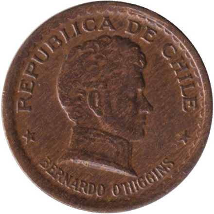 Монета 20 сентаво. 1951 год, Чили. Монета 20 сентаво. 1951 год, Чили.